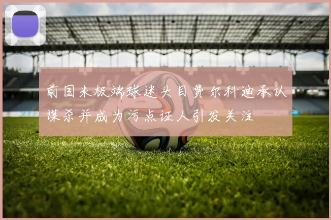 前国米极端球迷头目费尔科迪承认谋杀并成为污点证人引发关注